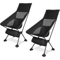 (net)Outdoor Portable Camping Chair Ultralight Compact Oxford Cloth Folding Lawn Chair Backpacking Seat With Small Pocket Carrying Bag