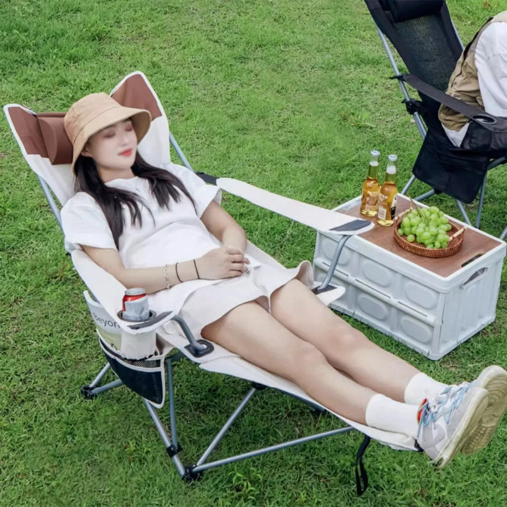 (net)Outdoor Camping Folding Reclining Chair Portable Ultralight Fishing Leisure Lunch Beach Chair