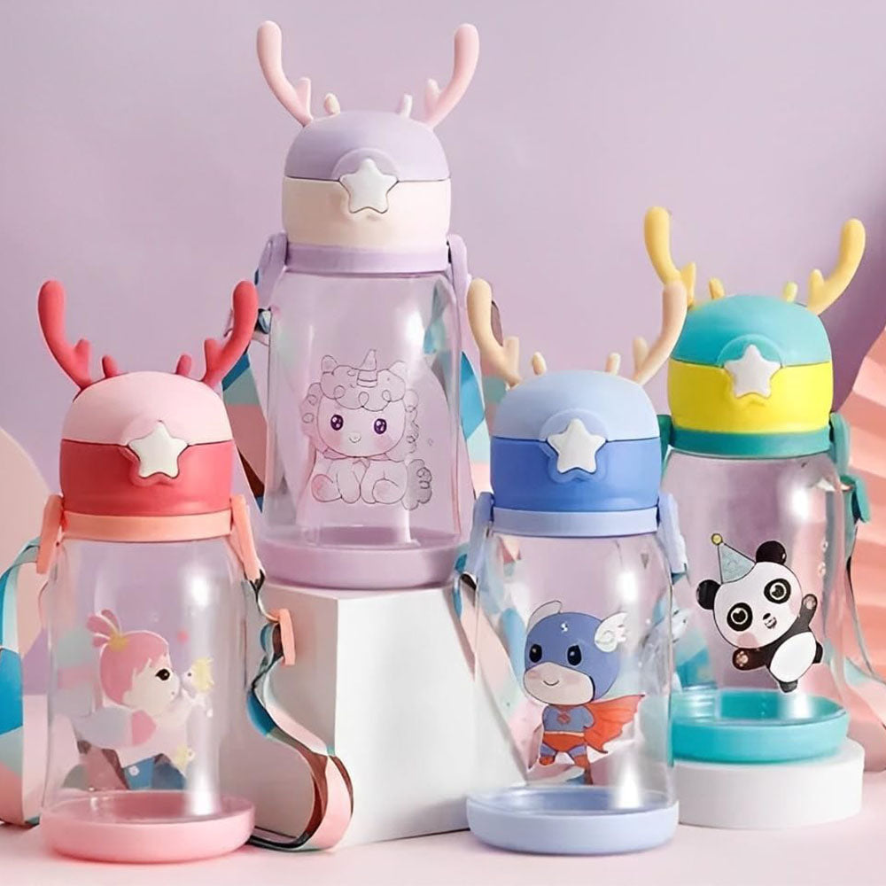 Bottle for Kids Bottle with Straw & Strap Sipper 600 ml