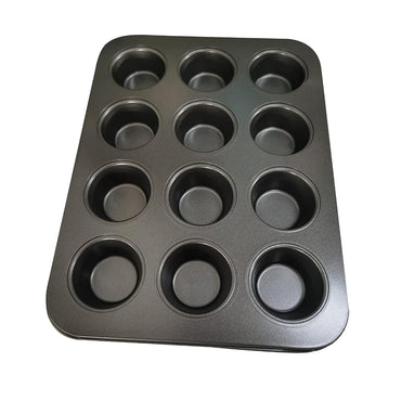 Mini Muffin Tray 12 Cup Muffins Pan Carbon Steel 35x26.5x3cm