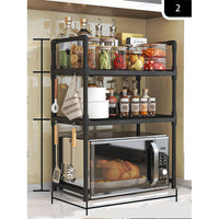 Microwave Oven Rack 2 Layers Kitchen Storage Organizer Rack
