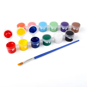 Colors Acrylic Paint Set 12 Colors With 1 Brush