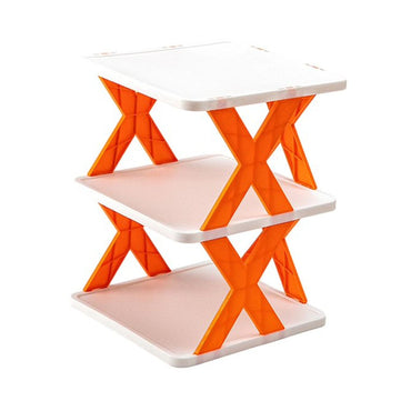 3 layer Stackable Shoe Storage Box Entryway Shelf Box Plastic Shoe Cabinet Space Saver / 23FK056-2