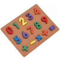 Early Educational Wooden Puzzle - Shape, Numbers, Letters, and Math