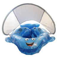 (NET) Baby Pool Float Ring Newest With Sun Protection Canopy