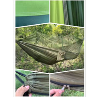 (net) parachute double camping mosquito net hammock with rope and carabiners outdoor nylon portable Hammock