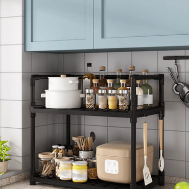 Kitchen Organizer 2 Layers Holder Counter Top Storage Rack Kitchen Spice Holder Drawer Storage Rack For Kitchen