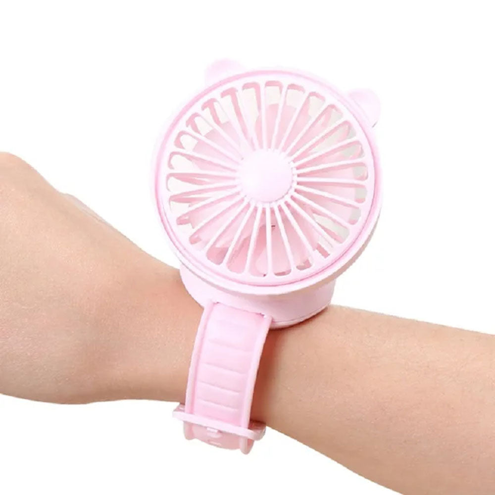 (NET) Small Portable Electric Wrist Fan Watch Creative Bracelet