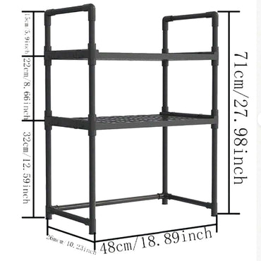 Microwave Oven Rack 2 Layers Kitchen Storage Organizer Rack