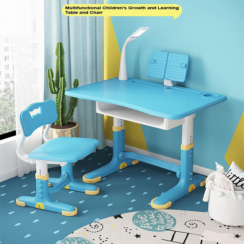 thumbnail image 2 of Kids Desk And Chair Set With LED Lamp & Drawer – Ages 3-15, Adjustable Height 2 of 5