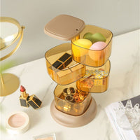 360° Rotatable Acrylic Jewelry Accessory Organizer 4 Layers