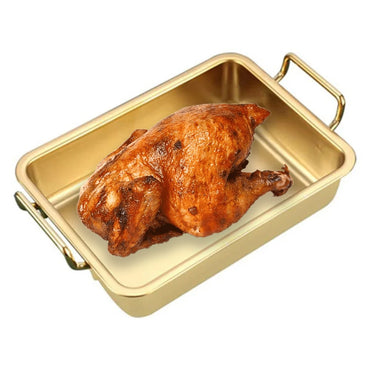 (NET) Tray gold stainless steel 40CM