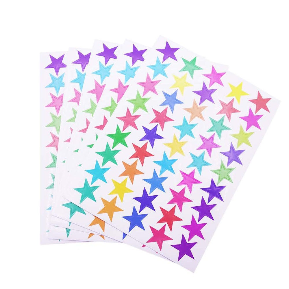 Delight Pack Of 10 Star Sticker Sheet / ZK002