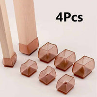 (net) Square Chair Table Leg Cover Tawny Set Of 4 pcs