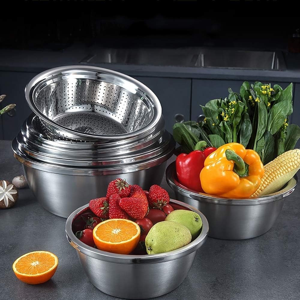 Stainless Steel Dish Meal Plate Fruit Dinner Plate serving dishes 28 CM