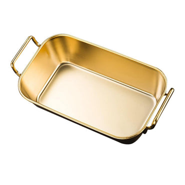 (NET) Food Serving Tray with Handle Plate 30CM