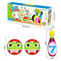 Bowling Play Set Foam Ball Toy Gifts Educational Early 10 Pins and 2 Ball Indoor