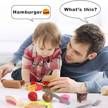 Fast Food Toys Play Food Toy Set Kitchen Pretend Play Accessories Toy