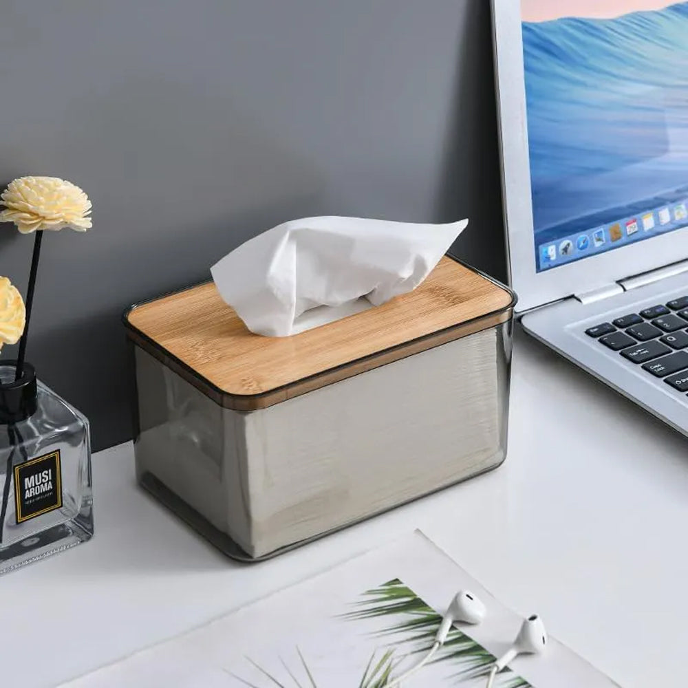 Japanese Style Wooden Lid Napkin Tissue Box - Elevate Your Home Decor with Elegance