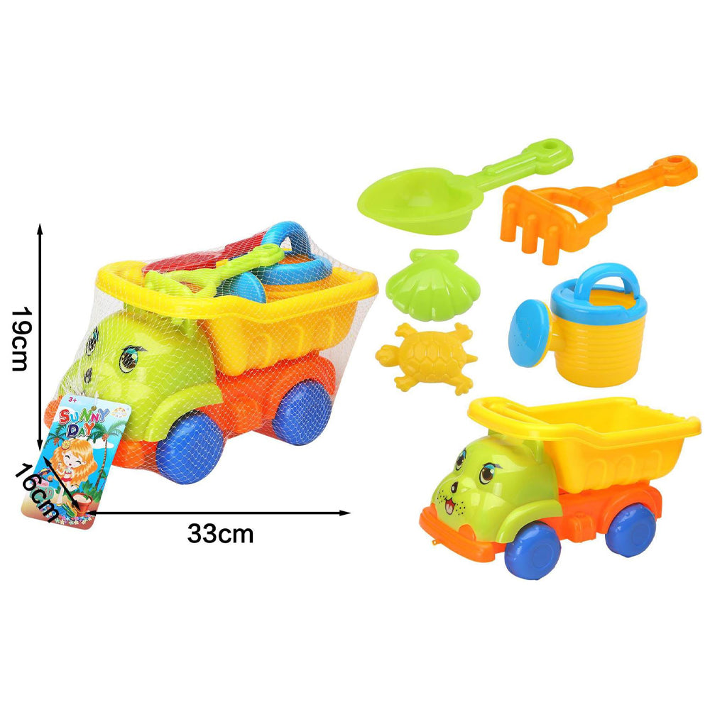Plastic Sand Shovel Trolley Wheels Cart Beach Truck Toy For Kids