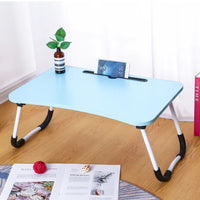 (Net) Wood Laptop Table Bed Study Table Writing Table Bed Table Breakfast Serving Tray for Sofa Bed with Foldable Metal Legs with Mobile Dock/ KL229