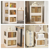 (NET) 3 Tier Stackable Storage Box with Wheels