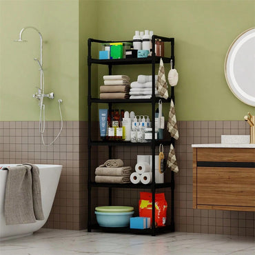 Multi-Layer Reinforced Storage Rack 5 Layers Suitable For Kitchen Living Room Bedroom Bathroom Warehouse Storage For Sundries Kitchen Countertop Organization Bath Supplies Organization Clothes OrganizatIon