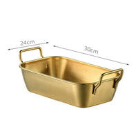 (NET) Food Serving Tray with Handle Plate 30CM