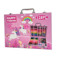 128 pcs  Professional Children's Art Set Wooden Box