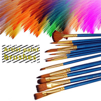 12 Piece Watercolor Acrylic Paint Brush Set with Paint Palette and Bag / 200130 / TZ-0013