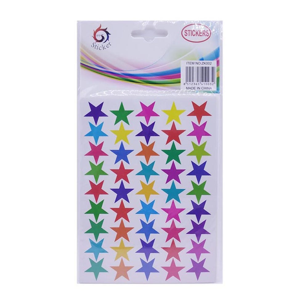 Delight Pack Of 10 Star Sticker Sheet / ZK002