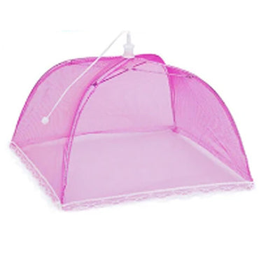 (net) Mesh Food Covers Tent Umbrella for Outdoors and Camping Food Net Cover Keep Out Flies Mosquitoes Ideal for Parties BBQ, Reusable and Collapsible 35 x 35 cm