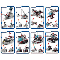 Compatible with Lego Military Missile Destroyer Warship Cruiser Model Building Block Helicopter Ship Building Block Set Military Children Educational Toys