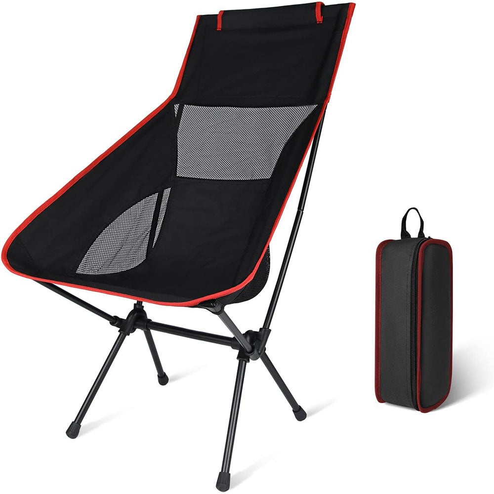 (net)Outdoor Portable Camping Chair Ultralight Compact Oxford Cloth Folding Lawn Chair Backpacking Seat With Small Pocket Carrying Bag