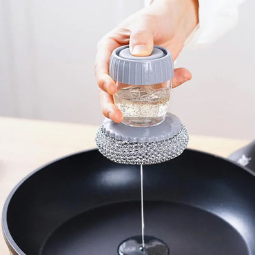 Soap Dispensing Dishwashing Brush Kitchen Pot Dish Sink Brush Creative Household Cleaning