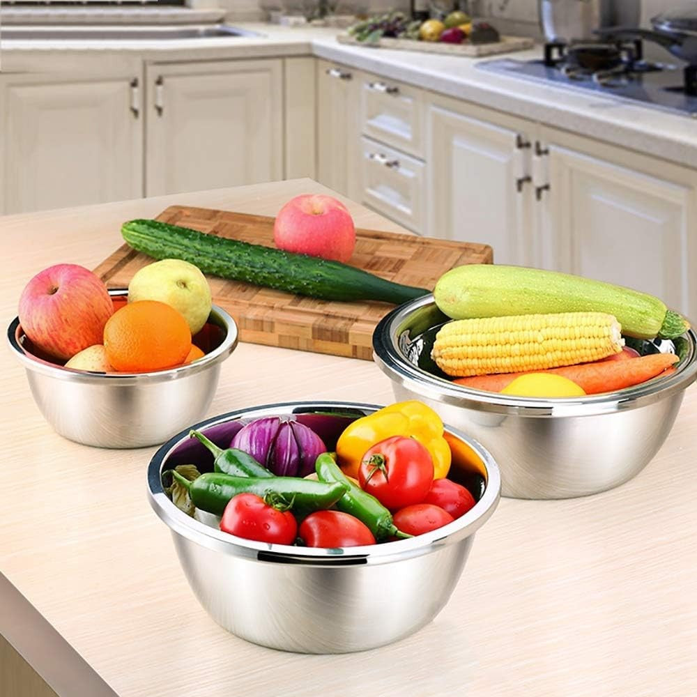 Stainless Steel Dish Meal Plate Fruit Dinner Plate serving dishes 30 CM