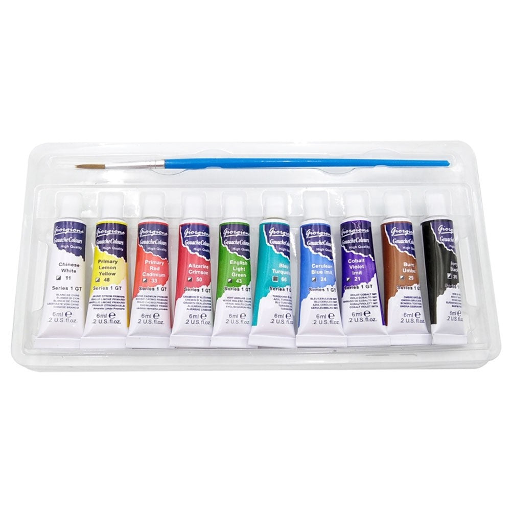 10 Gouache Color Paint Set / 211624