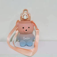 Water Bottle Kawaii Bear Design With Straw 800 ML