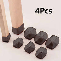 (net) Square Chair Table Leg Cover Black Set Of 4 pcs