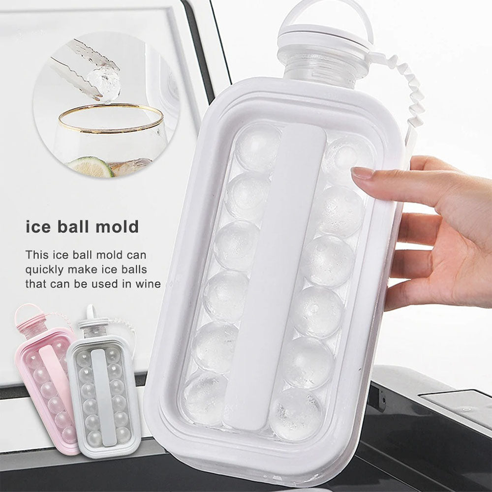 (Net) Portable Ice Ball Maker Bottle