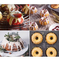 Mini Muffin Tray 6 Cup Muffins Pan Carbon Steel 27x17x3 cm