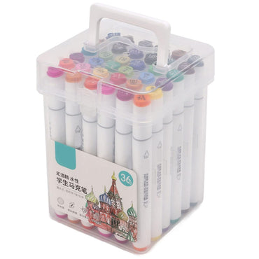 (Net) Portable Double-Headed Marker Pen Food Grade Water-Based Marker Pen 36 Pcs