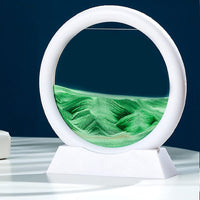 Quace Sand Art Liquid Motion Moving Sand Art Picture 3D Deep Sea Sandscape Flowing Sand Frame Painting 3D Color Quicksand Home Office Desk Decor Small Size