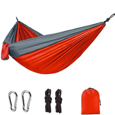 parachute double camping mosquito hammock with rope and carabiners outdoor nylon portable Hammock