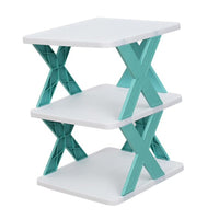 3 layer Stackable Shoe Storage Box Entryway Shelf Box Plastic Shoe Cabinet Space Saver / 23FK056-2