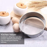 Mesh Stainless Steel Strainers Multi-size Kitchen Food Flour Sieve Powder 6 pcs