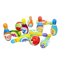 Bowling Play Set Foam Ball Toy Gifts Educational Early 10 Pins and 2 Ball Indoor