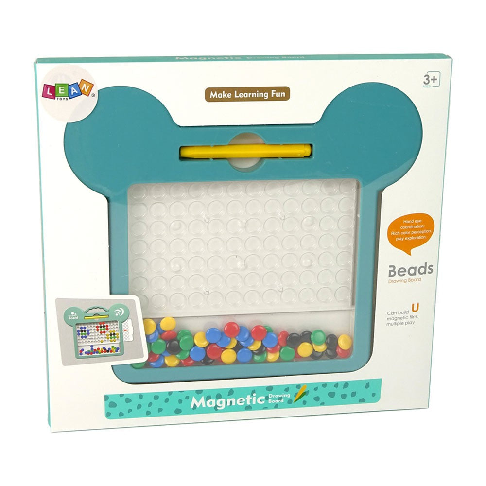 (NET) Magnetic Board Shapes Pictures Beads Drawing Cards