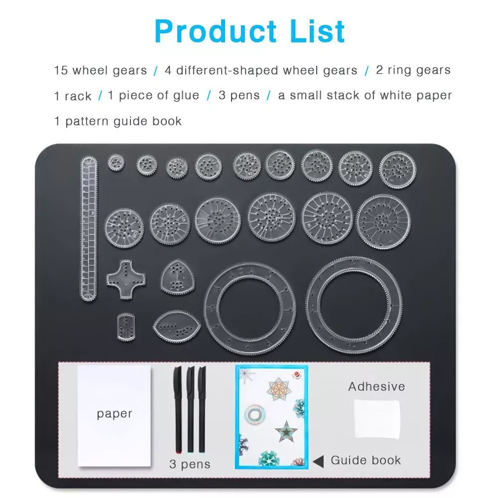 (Net)Spirograph Standard Stationery Design Ruler