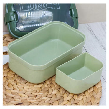 Lunch Box  2 grid Picnic Food Fruit Container Storage Box with Tableware Bento Box 800ml